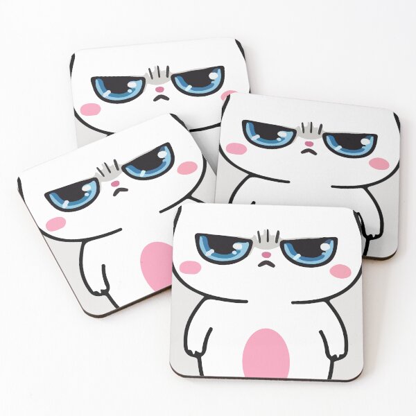 Item preview, angry cat staring,funny angry cat designed and sold by OUSS  SQUARE⭐⭐⭐⭐⭐.