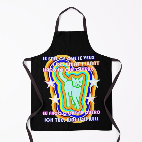 Item preview, Psychedelic Polyglot Cat Says I Do What I Want World Languages designed and sold by artfulnotebook.