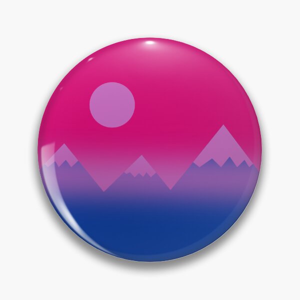 Item preview, Discreet Bisexual Flag Foggy Mountains designed and sold by Creations-By-Em.