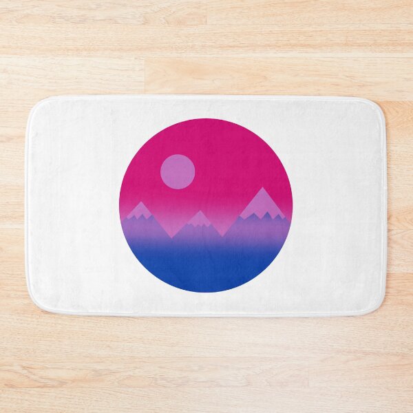 Item preview, Discreet Bisexual Flag Foggy Mountains designed and sold by Creations-By-Em.