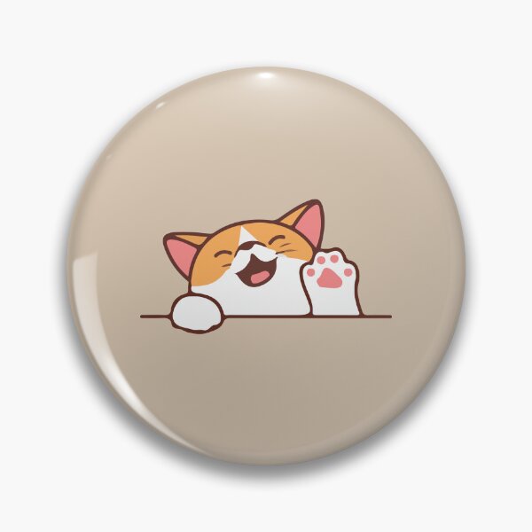 Item preview, cool waving cat,funny cat saying hi! designed and sold by OUSS  SQUARE⭐⭐⭐⭐⭐.