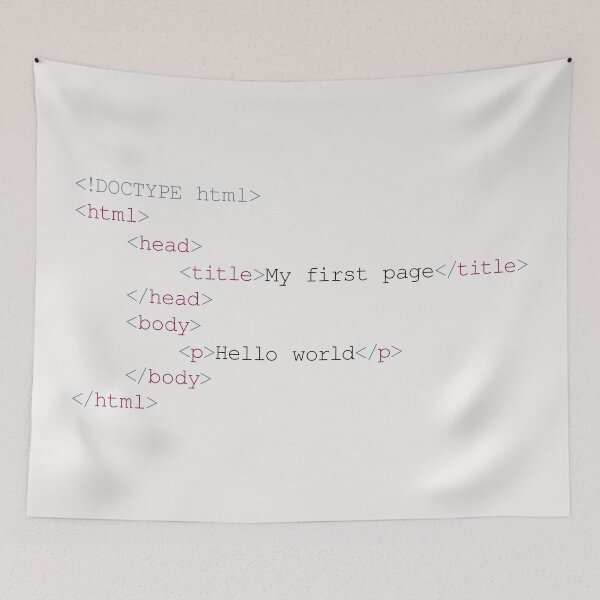 Item preview, Hello World in HTML Code designed and sold by MDRNHOME.