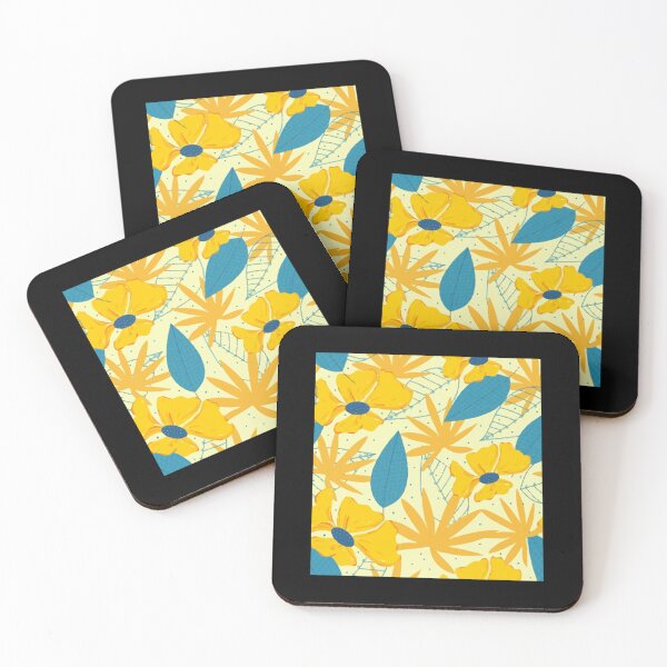 Item preview, Yellow T-ShirtYellow Tropical Flowers T-Shirt_by DesignXD_ designed and sold by shopok.