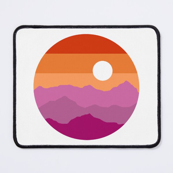 Item preview, Discreet Lesbian Flag Sunset Mountains designed and sold by Creations-By-Em.