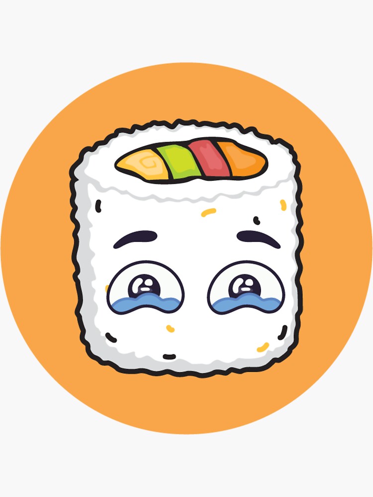 "Sushi roll emojis sticker" Sticker for Sale by AllThingsSticky Redbubble