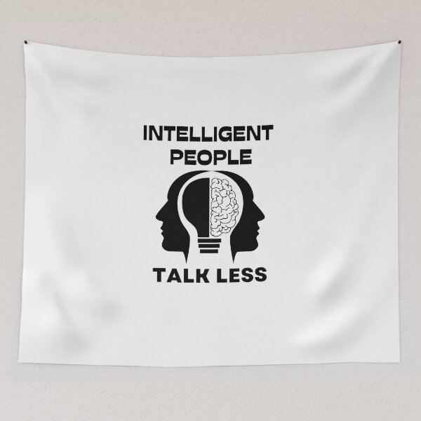 Item preview, quote of the day,Initelligent people talk less,Motivation quotes designed and sold by behappysiempre.