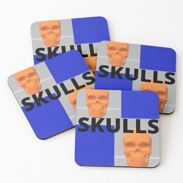 Item preview, SKULLS DESIGN BLUE AND GRAY FUN. designed and sold by marie1919.