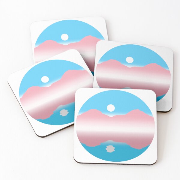 Item preview, Discreet Trans Flag Water Reflection designed and sold by Creations-By-Em.