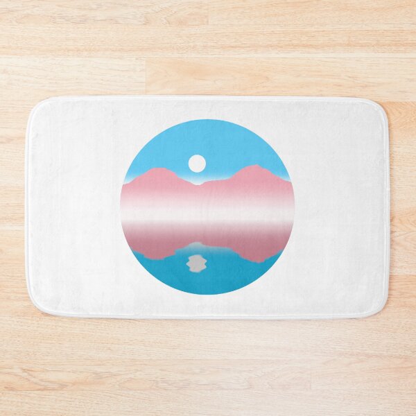 Item preview, Discreet Trans Flag Water Reflection designed and sold by Creations-By-Em.
