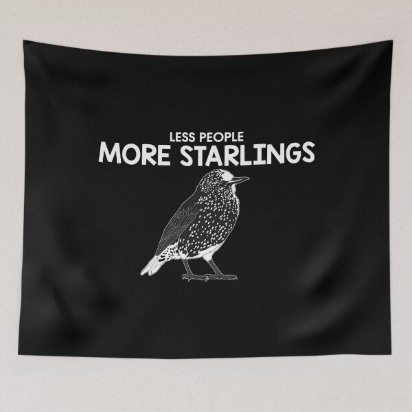Item preview, Less People Birder Birdwatching Starling Bird graphic designed and sold by jakehughes2015.