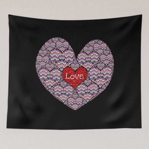 Item preview, Love - Pink Pansy Flowers Heart Shirt Floral Valentines Day  designed and sold by r-silver.