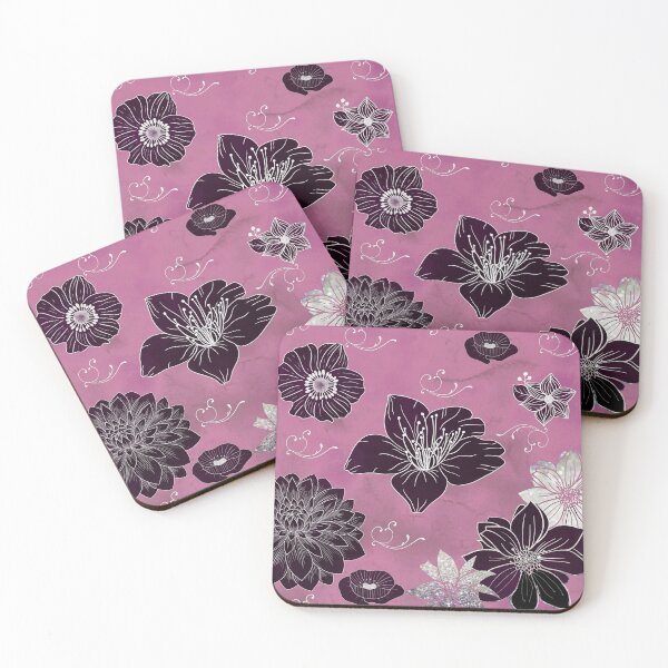 Item preview, Dusky Pink and Black Floral designed and sold by Minxylynx4.