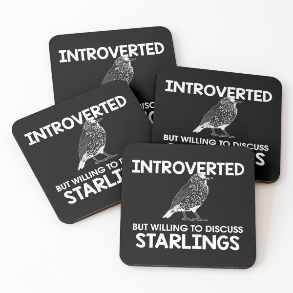 Item preview, Introverted Funny Birding Birdwatching Starling Bird design designed and sold by jakehughes2015.