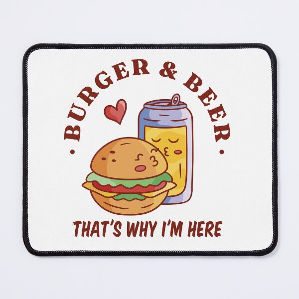 Item preview, Hamburger and beer drink designed and sold by Cyrenaica 1949.