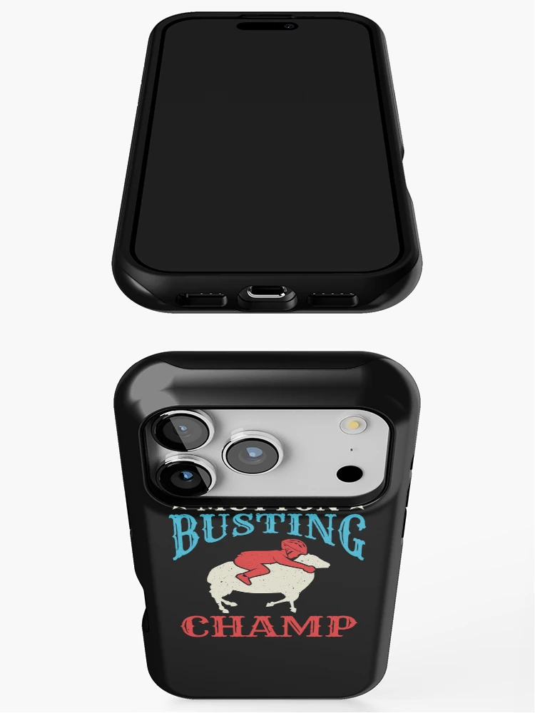 Thumbnail 3 of 4, iPhone Case, Mutton Busting Champ Sheep Riding Rodeo designed and sold by jaygo.
