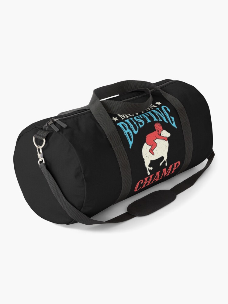 Thumbnail 1 of 3, Duffle Bag, Mutton Busting Champ Sheep Riding Rodeo designed and sold by jaygo.