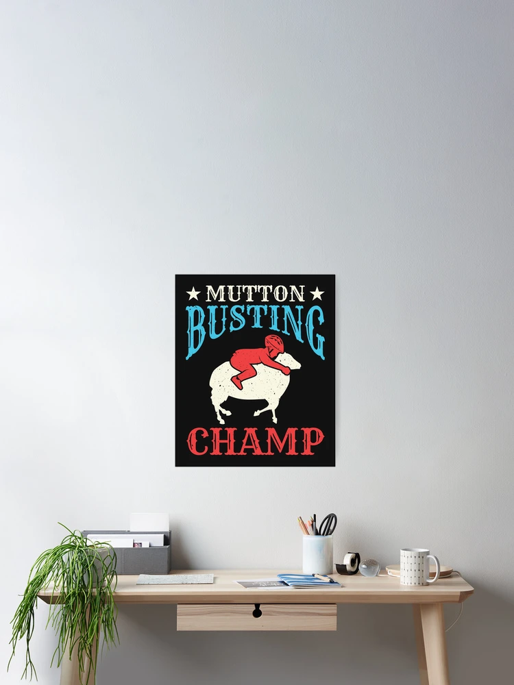 Thumbnail 2 of 3, Poster, Mutton Busting Champ Sheep Riding Rodeo designed and sold by jaygo.
