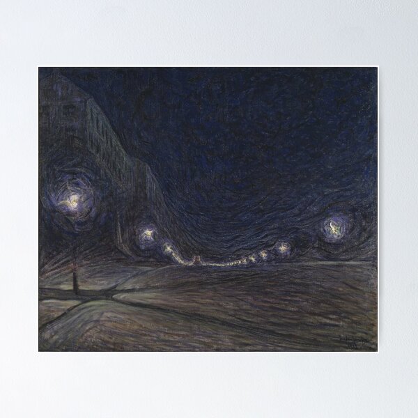 Aperçu de l'œuvre Eugène Jansson - Hornsgatan la nuit créée et vendue par EinsamerBaum.