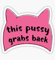 This Pussy Grabs Back Sticker