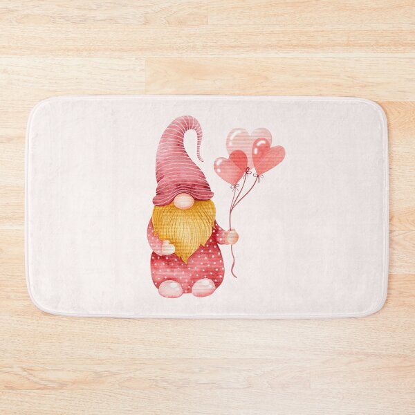 Item preview, Red Valentine Gnome With Heart Balloons, Cute Watercolor designed and sold by DaisyPaints.