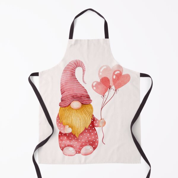 Item preview, Red Valentine Gnome With Heart Balloons, Cute Watercolor designed and sold by DaisyPaints.