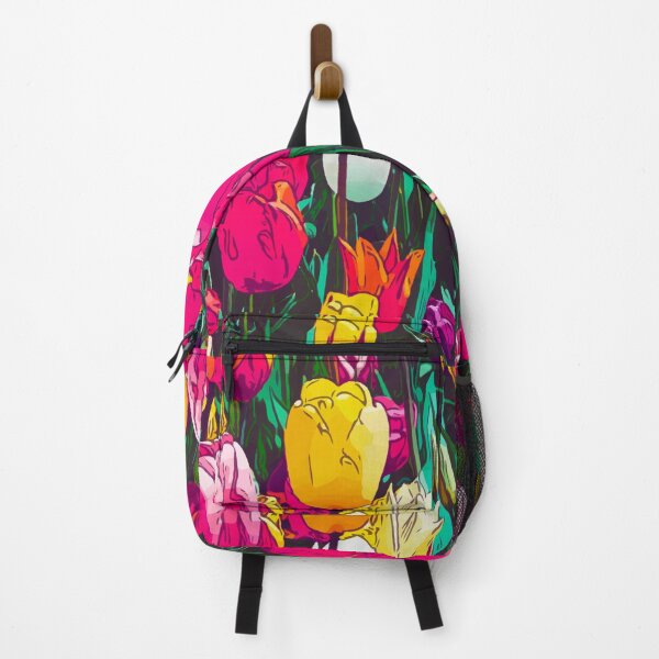 Item preview, Spring Tulips, Hot Pink, Yellow, White, Color Noir, StayFlyDesign  designed and sold by HeatherAP.
