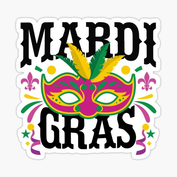 Mardi Gra Party Mask  Sticker for Sale by PopArtDesigns