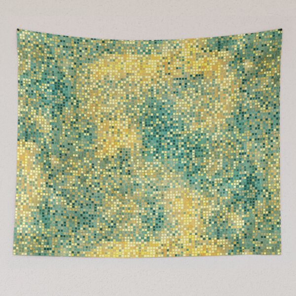 Item preview, Mid Century Modern Geometric Block Print Pattern Mod Design Green Sage designed and sold by Shayna Westfall.
