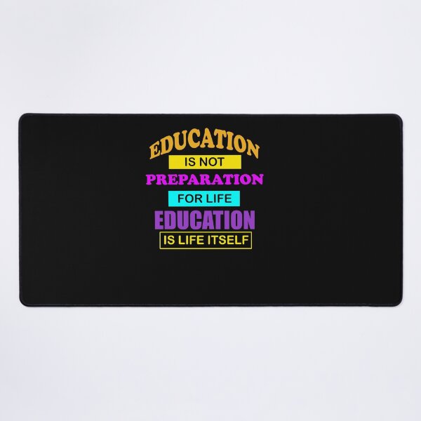 Item preview, Education is not preparation inspiring teacher quotes design designed and sold by MotiveStuff.