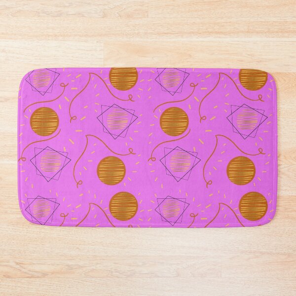 Item preview, Abstract Pattern with shapes and golden elements with signature blue background designed and sold by Vero De.