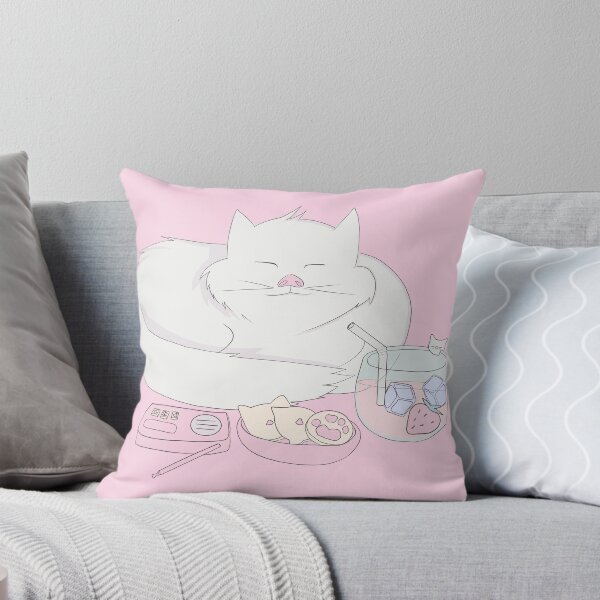 Item preview,  white cat chilin with cookies designed and sold by mioom.