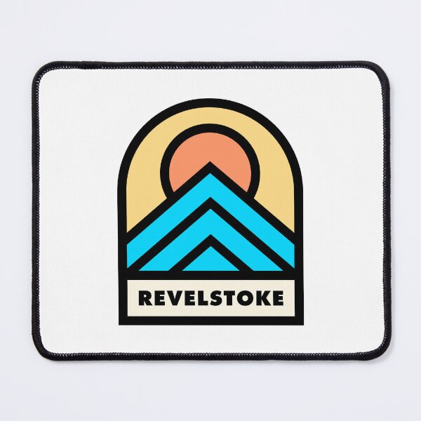 Item preview, Revelstoke Retro Badge Black Lines designed and sold by modeoftravel.