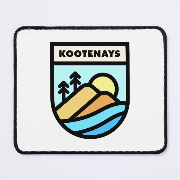 Item preview, Kootenays Retro Badge Black Lines designed and sold by modeoftravel.