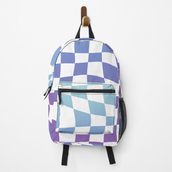 Item preview, Warped Checkered Ombre Pattern (blue/purple) designed and sold by Design Minds Boutique.