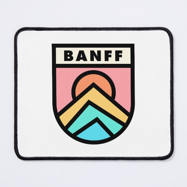Item preview, Banff Retro Badge Black Lines designed and sold by modeoftravel.
