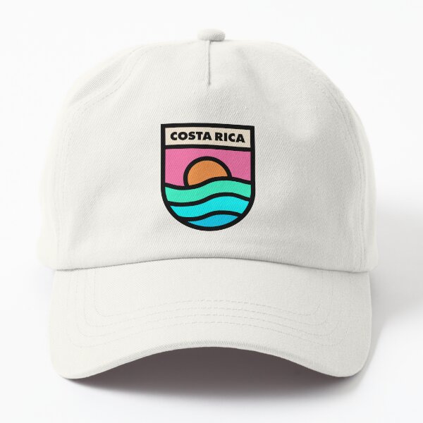 Aperçu de l'œuvre Costa Rica Retro Badge Black Lines créée et vendue par modeoftravel.