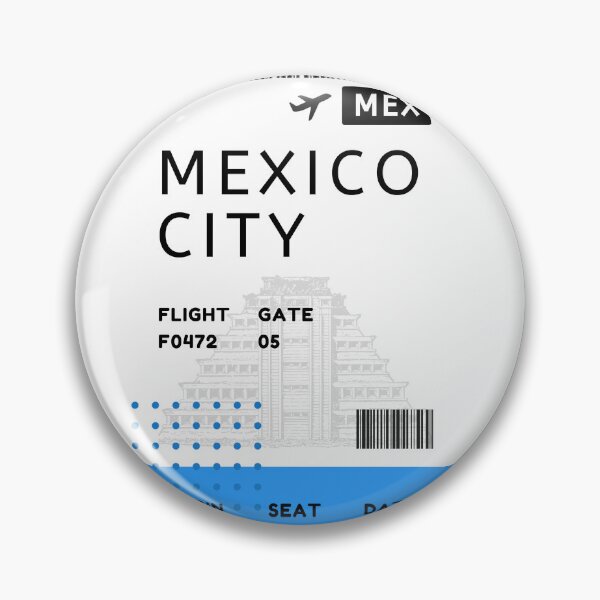 Item preview, MEXICO CITY Plane ticket designed and sold by Rocky Designs.