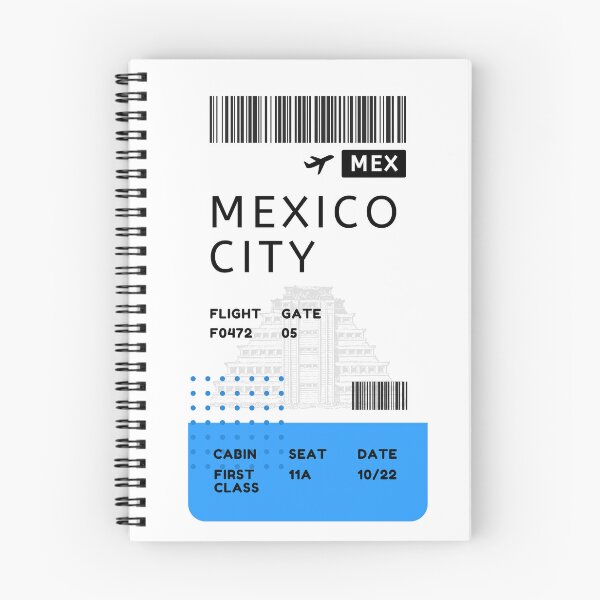 Item preview, MEXICO CITY Plane ticket designed and sold by Rocky Designs.