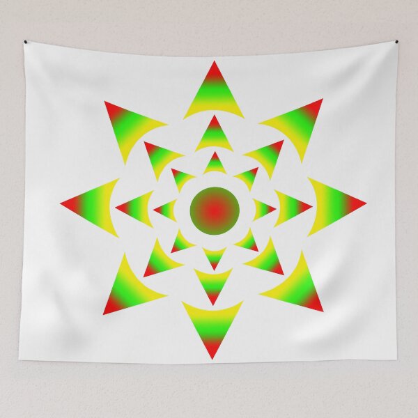 Item preview, Red Green and yellow colored star flower designed and sold by Bigrow.