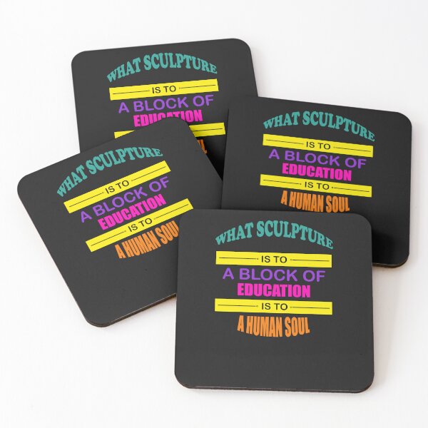 Item preview, What sculpture is to a block of education  inspiring teacher quotes design designed and sold by MotiveStuff.