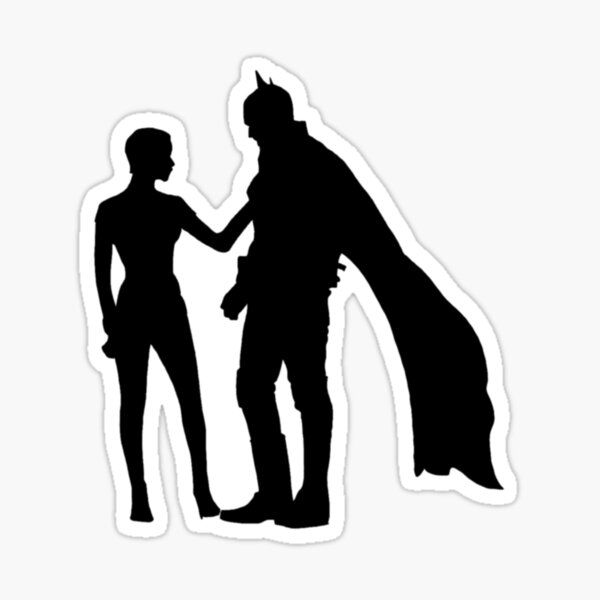 The bat and the cat Sticker