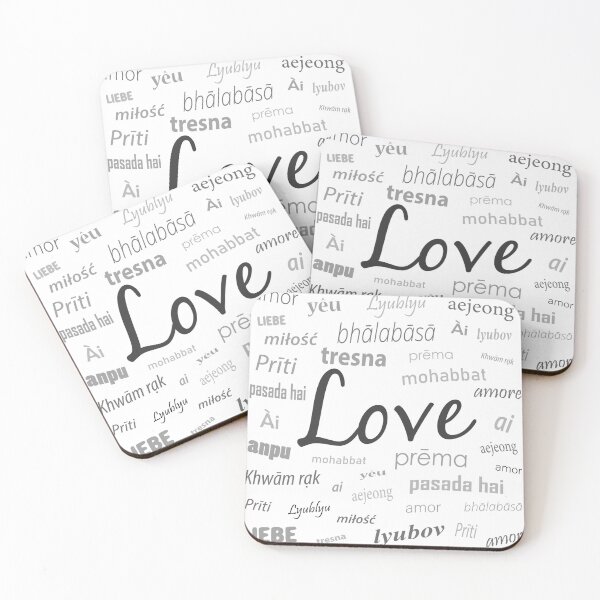 Item preview, Love In Many Languages, Valentines Day designed and sold by HappyLlama3000.