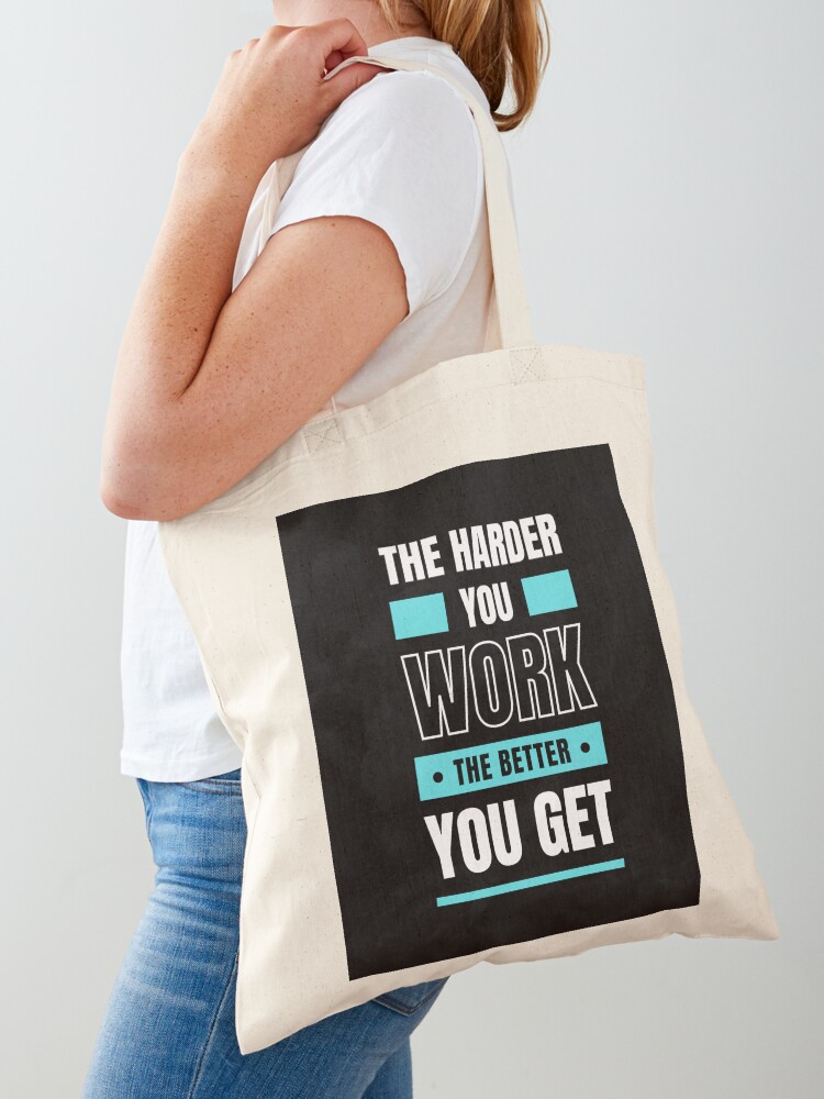 Motivational Quote Funny Tote Bag Work Hard Success Motivation