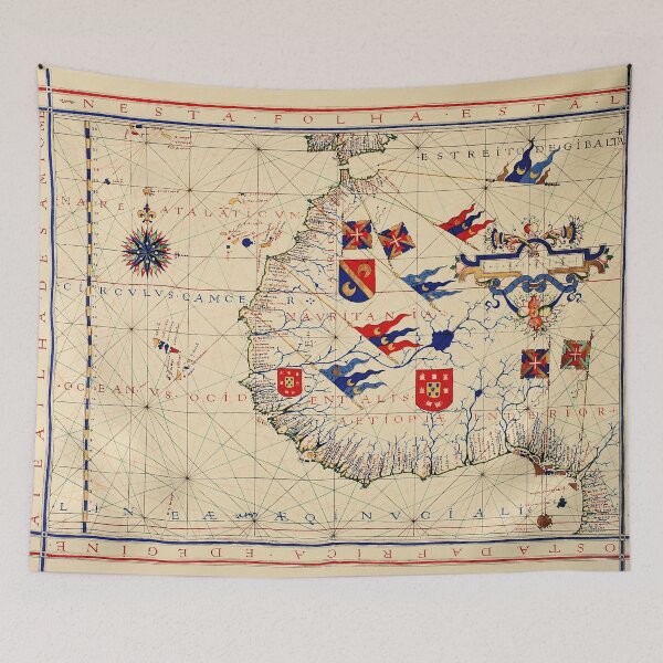 Item preview, Nautical chart of Portuguese cartographer Fernão Vaz Dourado (1571) designed and sold by allhistory.