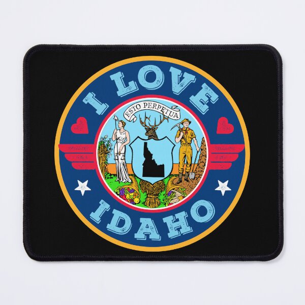 Item preview, I Love Idaho State Map and Flag designed and sold by Worldesigns by Artsiren.