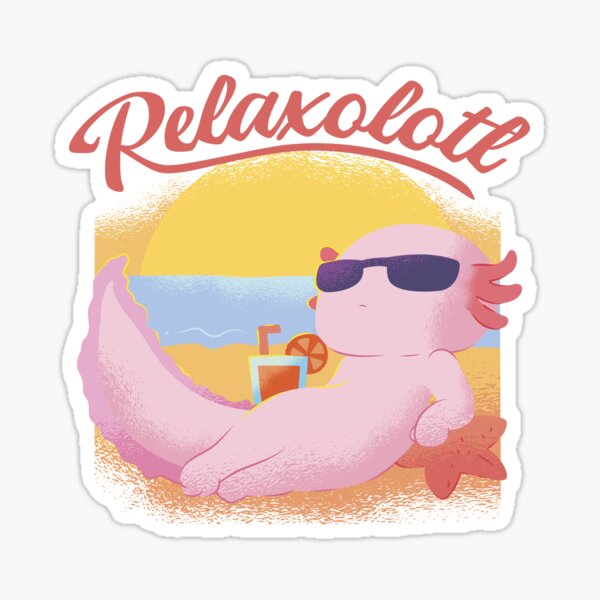 Vista previa del artículo con la obra «Relaxolotl - Lindo ajolote», diseñado y vendido por AHthatIsNice.
