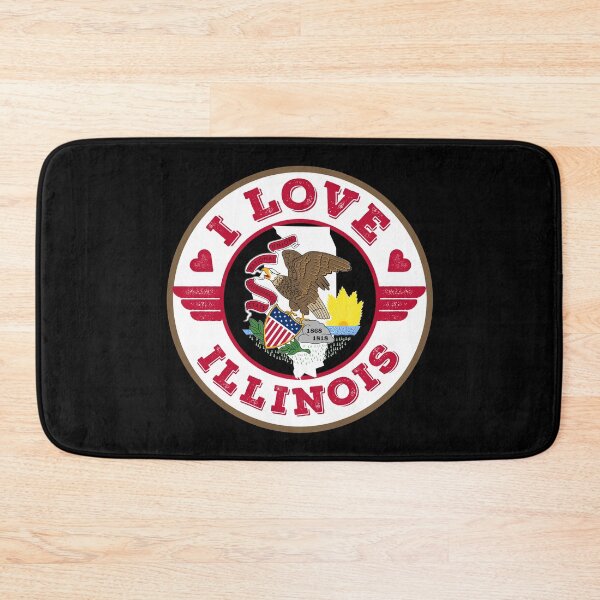 Item preview, I Love Illinois State Map and Flag designed and sold by Worldesigns by Artsiren.