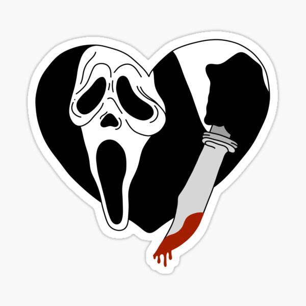 Ghostface Sticker For Sale By Nataliabs Redbubble 