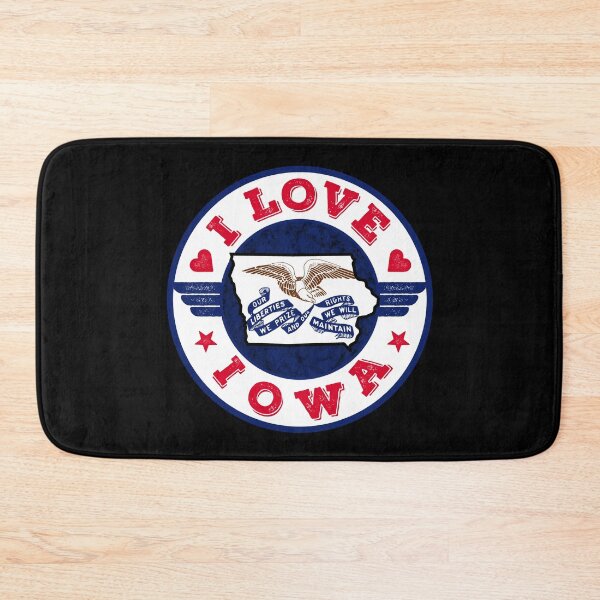 Item preview, I Love Iowa State Map and Flag designed and sold by Worldesigns by Artsiren.
