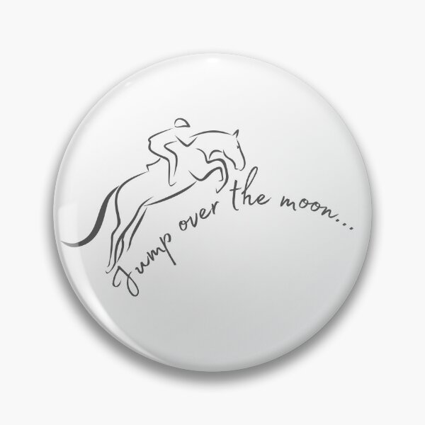 Item preview, Jump over the moon cute horseback riding hunter jumper  designed and sold by Vicsdesignsart.